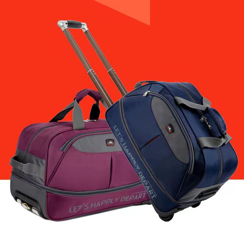 접이식 짐 가방, 휴대용 트롤리, 여성 탑승 여행, 대용량, 경량 비즈니스