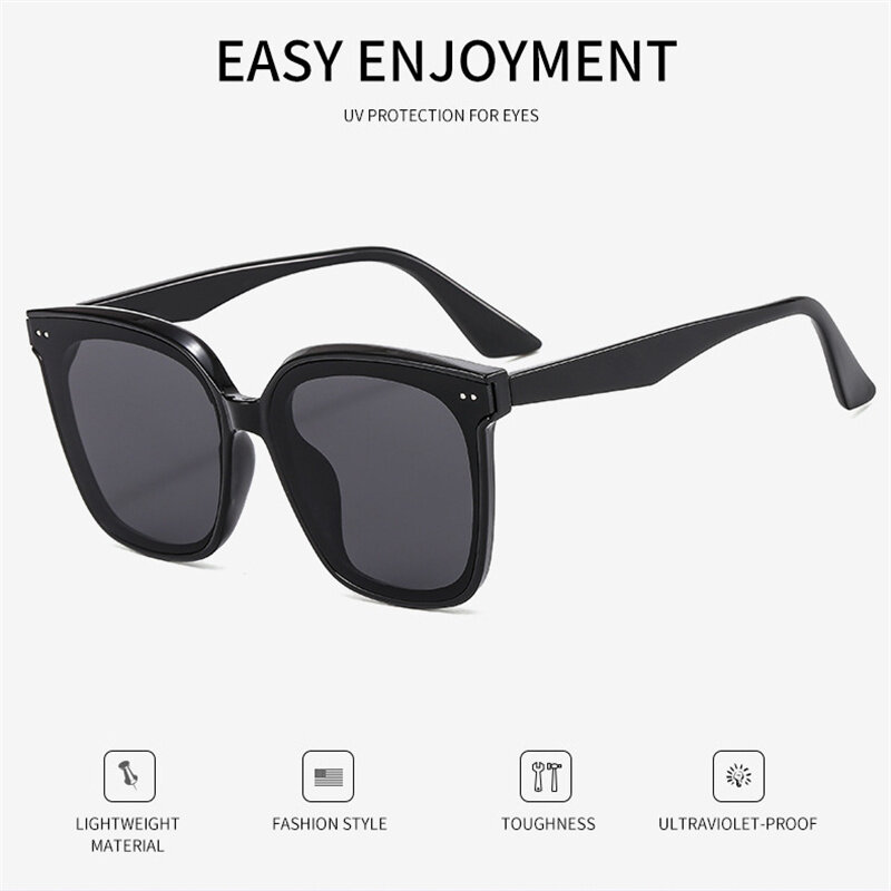 Óculos de sol quadrados com caixa para homens e mulheres Óculos de sol de olho de gato Luxo Brand Design GM Shades UV400