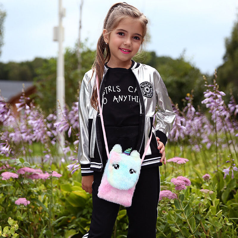 2020 New Fashion Children Girls Shoulder Bag Cute Unicorn Animals Messenger Bag Kids Keys Coin Purse Cute Princess Mini Handbag