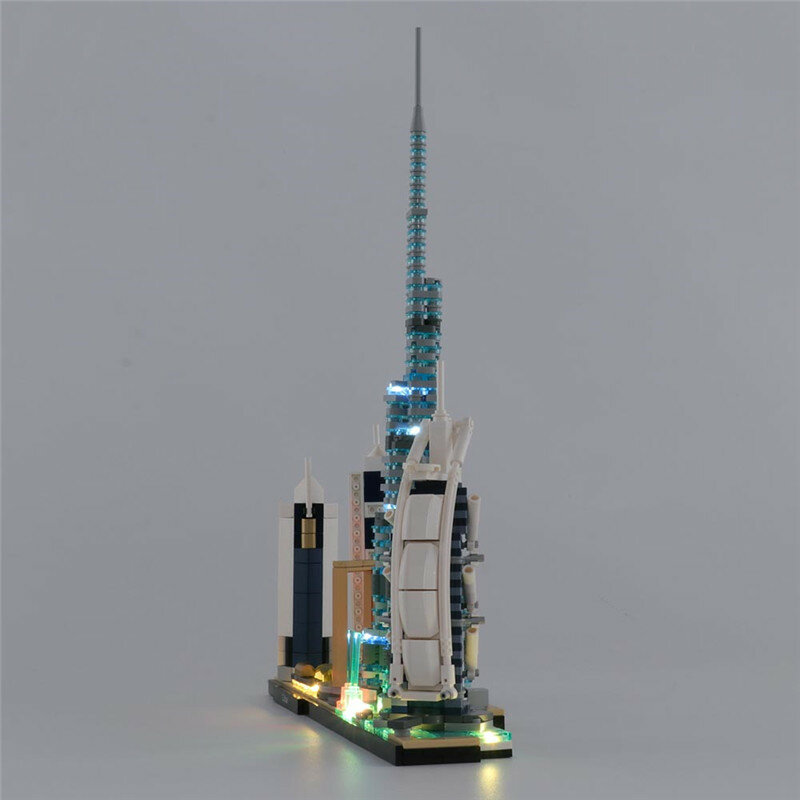 Семейный набор для LEGO 21052, коллекция зданий Дубая, строительные блоки, игрушка-кирпич (только Φ, без блоков)