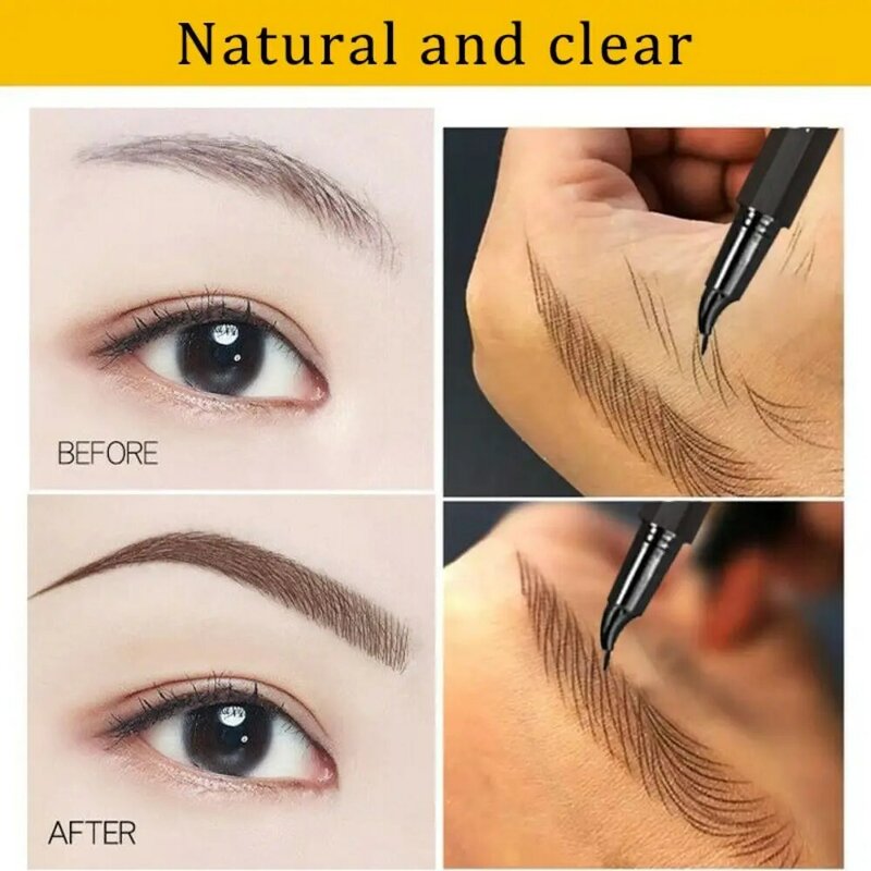 New Sweatproof Waterproof Ultra Thin Head Liquid Eyebrow Pencil Tattoo Fine EyeLiner Pen