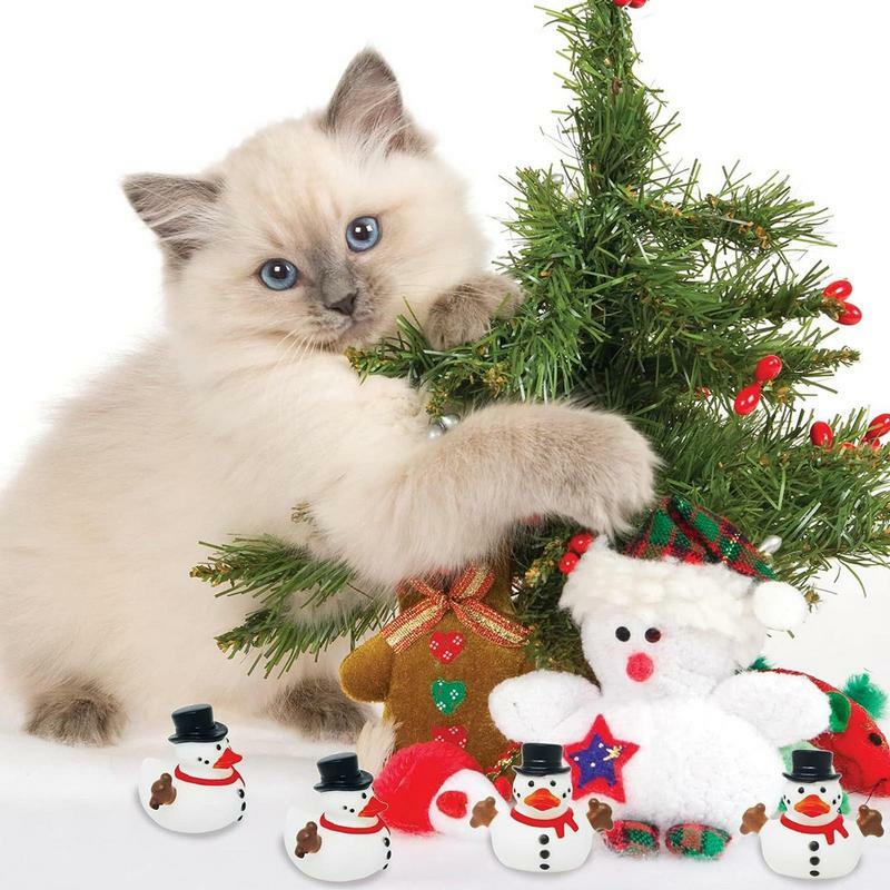 Рождественские утки, 10 шт., игрушечная утка, создайте Рождественское настроение с симпатичными утки, игрушки для детей, девушек, украшение для дома