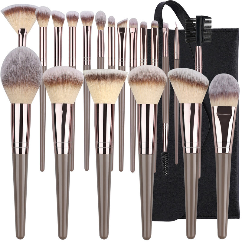 Professional Makeup Brush Set para Mulheres, Super Macio Detalhe, Blush, Highlighter, Fundação, Corretivo, Sombra, Beauty Tool, 1 Pc, 20Pcs