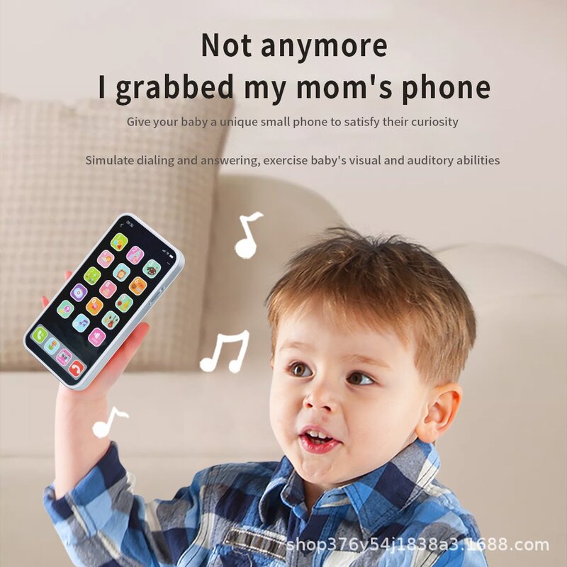 เด็กจำลองหน้าจอทัชสกรีนได้หลายโหมดสำหรับเด็ก, โมเดล iPhone ของเล่นเพื่อการศึกษาปฐมวัยการพัฒนาทางปัญญาสำหรับเล่นเพลงโทรศัพท์มือถือ