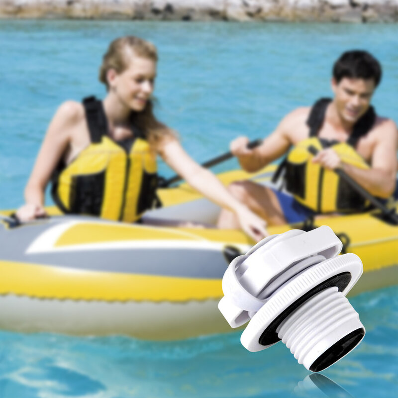 Boquilla de válvula de aire de seguridad de plástico duradero, inflado unidireccional para bote inflable, Kayak de goma, colchón de balsa tierna