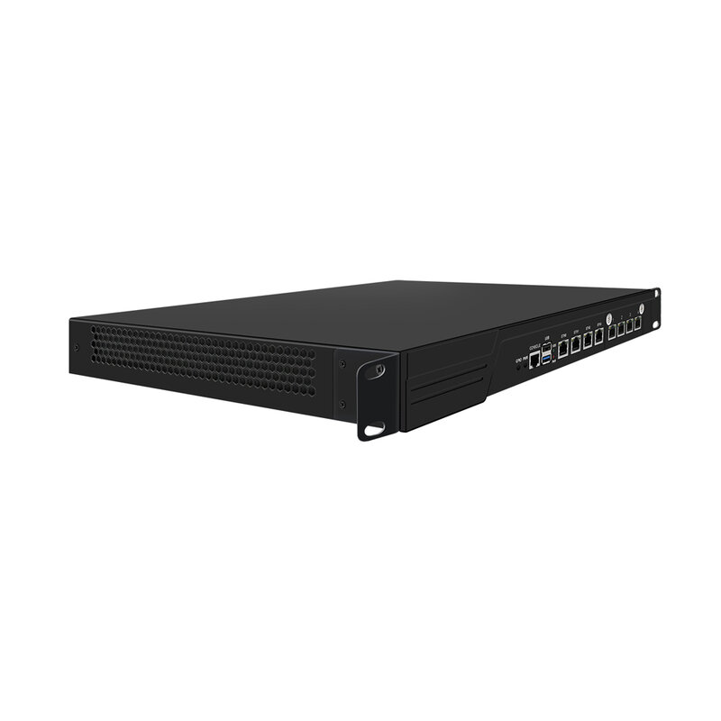 HUNSN 1U 19 Inch Rack Mount Firewall Appliance,Network Router,Intel N100/N200/I3 N305, RJ55, 8 x 226-V 2.5GbE LAN,VGA,GPIO