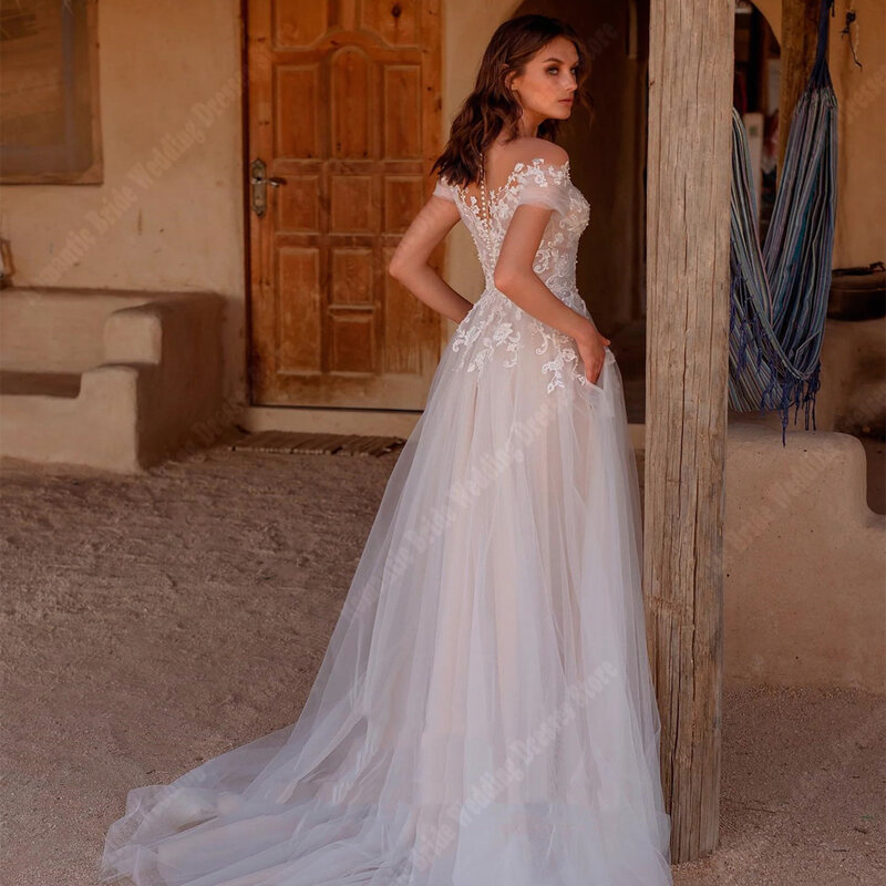Женское свадебное платье It's yiiya, белое фатиновое платье трапециевидной формы с V-образным вырезом и короткими рукавами на лето 2024