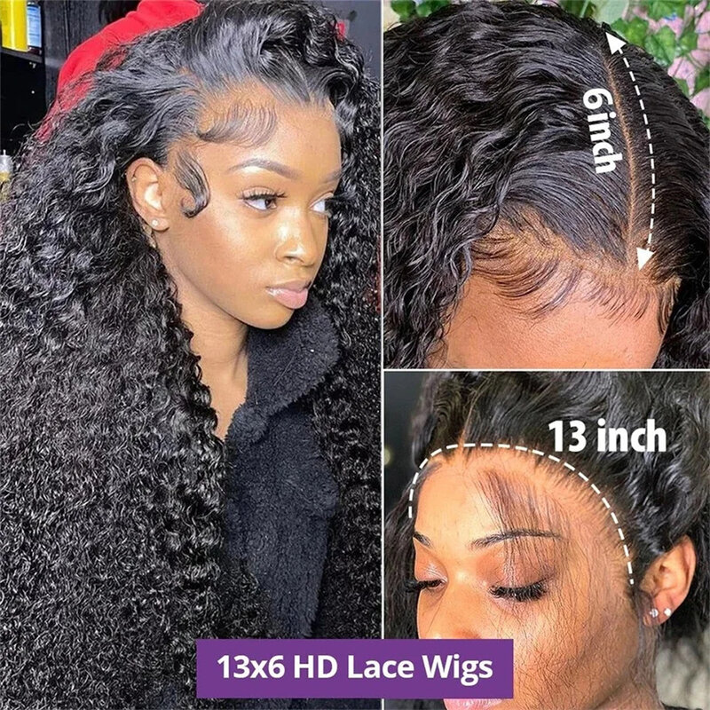 Choice 30 40 Inch Hd Lace Wig 13x6 Human Hair Curly Wig For Women Pre Plucked Glueless Loose Deep Wave Water wave Frontal Wigs