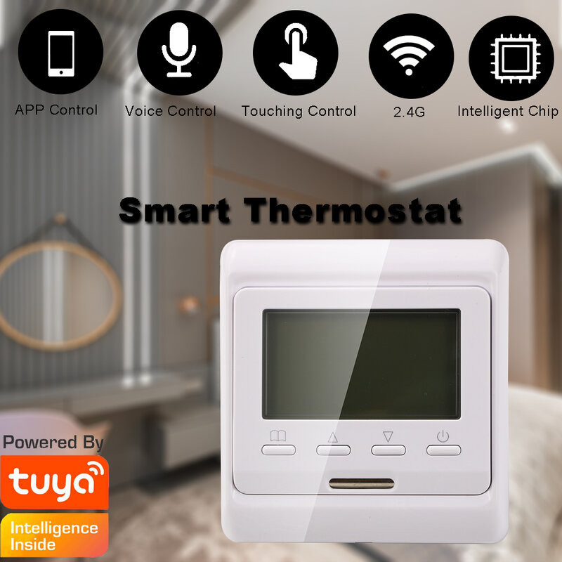 接続された床暖房,mk60e,プログラム可能,Tuyaスマートwifiサーモスタット,床暖房,すばやく接続