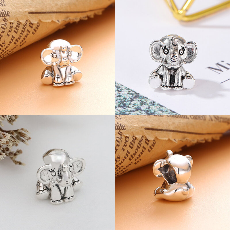 Fit Pandora Disney 100th Anniversary Dumbo Lab grown Diamond Charm per la creazione di gioielli accessori per bracciali da donna perline Anime fai da te