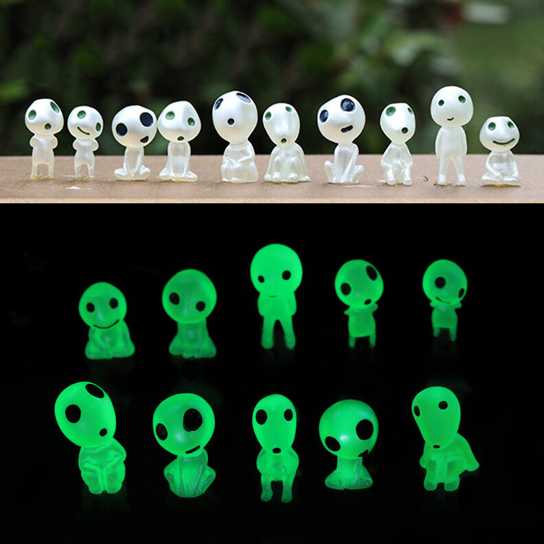 Heißer Verkauf neue Halloween Ghost Puppe Harz Glow-in-the-Dark-Ornament kreative Glow-in-the-Dark-Aliens Desktop kleine Ornamente