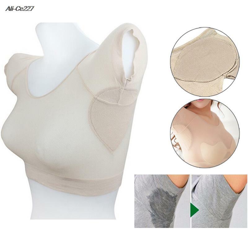 1PCS Mulheres T-shirt Forma Sweat Pads Absorvente Desodorante Pad Reutilizável Lavável Underarm Axila Suor Pads