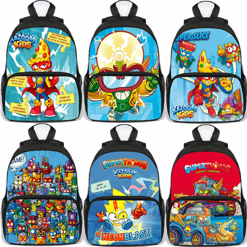 Superzings plecaki dla chłopców, dziewcząt, dzieci, seria gier Super Zings, kreskówkowy tornister plecak podróżny, Anime, torby szkolne