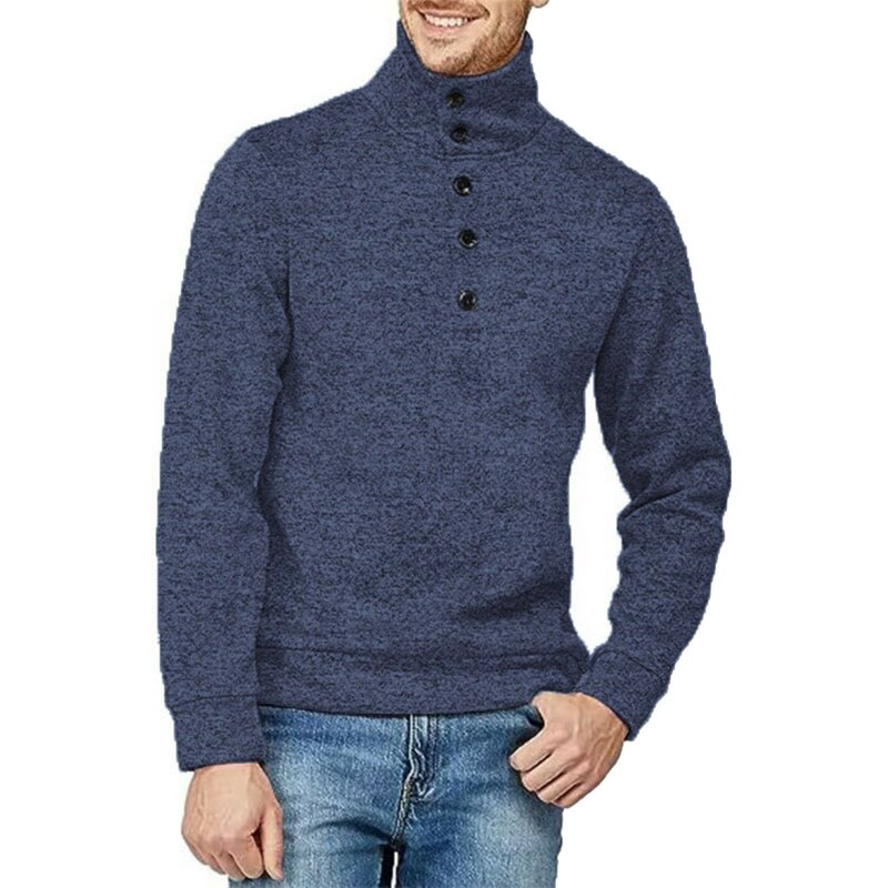 Suéteres de punto de lana para hombres, jersey de moda, ropa de punto, Tops cálidos de alta calidad, manga larga, Otoño e Invierno