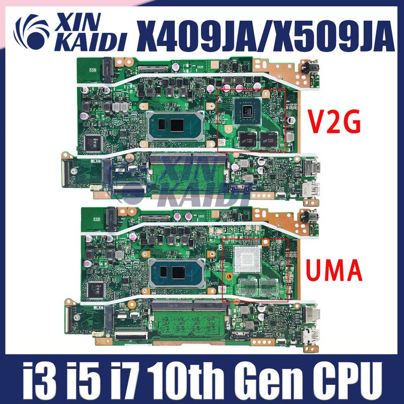 Placa-mãe para laptop ASUS, X509JA, I3-1005G1, I5-1035G1, i7-1065G7, 4GB de RAM, F409J, X509J, X409JA, X509JP, X409JB