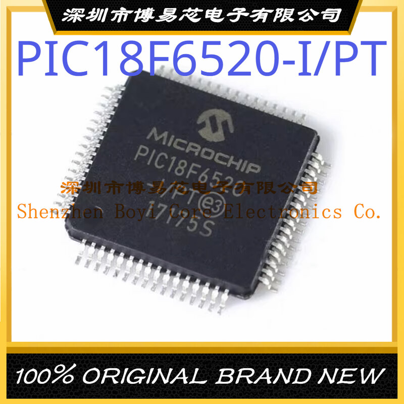 Microcontrolador original IC Chip, pacote PIC18F6520-I PT TQFP-64, novo, genuíno