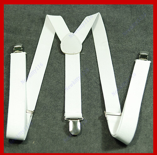 Y1UB Damen Unisex elastische Y-Form Hosenträger Herren verstellbare Clip-on Hosenträger