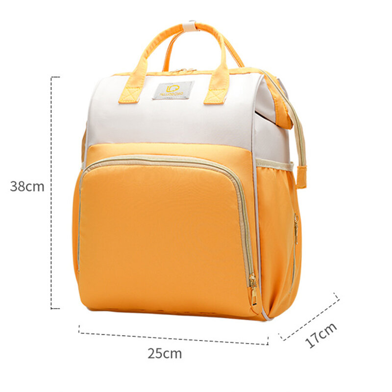 Multifuncional Mommy Travel Bag, grande capacidade, monocromática, personalizado, nome, mãe e bebê entrega