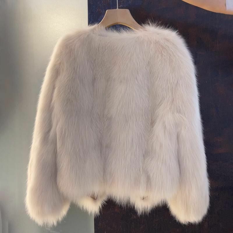 Pelliccia femminile 2024 primavera nuova giacca di pelliccia di lusso tenere al caldo la moda di alta qualità rispettosa dell'ambiente Russia all'ingrosso