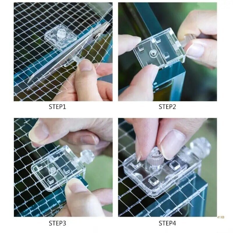 41XB 2 шт. зажим для аквариумной сетки прозрачная сетка для аквариума зажим для сетки против прыжков