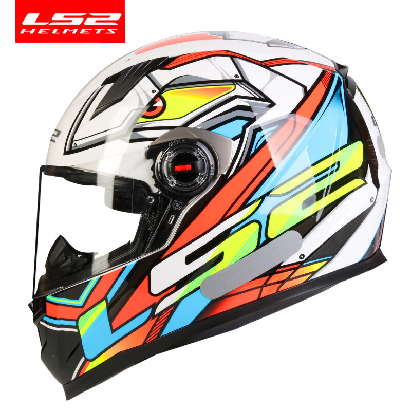 LS2 FF358フルフェイスmoto rcycleヘルメット高品質ls2ブラジル旗capacete casque moto helm ece承認なしポンプ