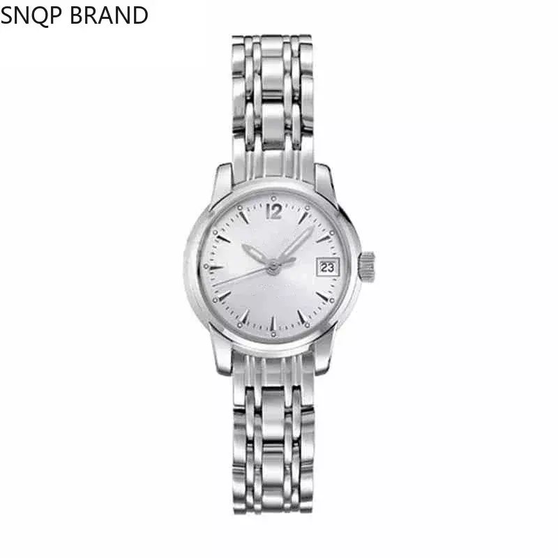 Soymia-Stainless Steel Quartz Watch para senhoras, pulseira de luxo, vestido de moda, Black White Dial Relógios, Sapphire Glass, New