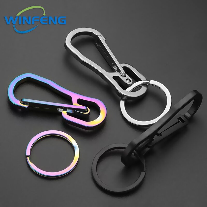 High Quality Stainless Steel EDC Keychain Premium Brass Emergency Whistle Keyring for Outdoor Camping Hiking Survival Supplies