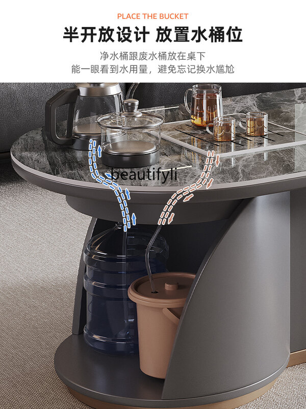 Stone Plate Kung Fu Tea Table Tea Making Integrated Modern Living Room Home Automatic Boiling Water Multifunctional Tea Table