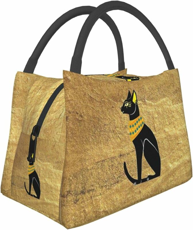古代egyptianランチボックス男性と女性のためのピクニックバッグ、断熱、ポータブル装飾、コンテナ、ミールバッグ、トート、仕事