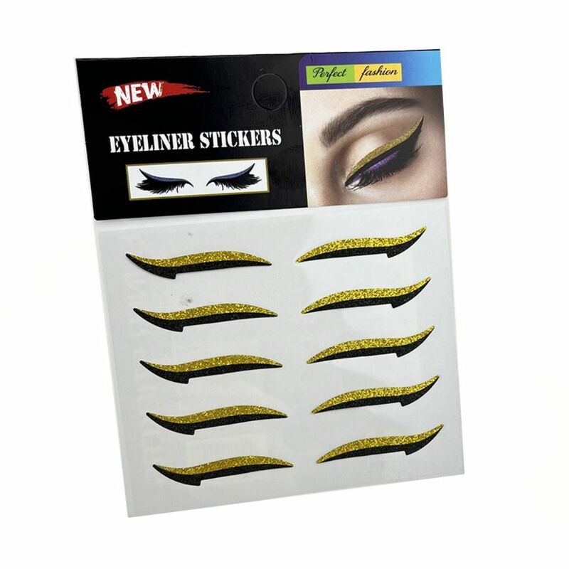 7 Vellen Waterdichte Vouw Eyeliner Sticker Make-Up Tool Nieuwe Trendy Vouw Applique Bling Sticker Eyeliner Vrouwen Verkleden