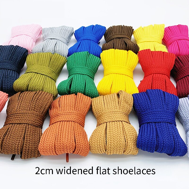 1Pair 2cm Wider Laces for Shoes New Casual Sneakers Flat Shoelaces Fashion Rope Shoelace 100/120/140/160CM Shoes Accessories