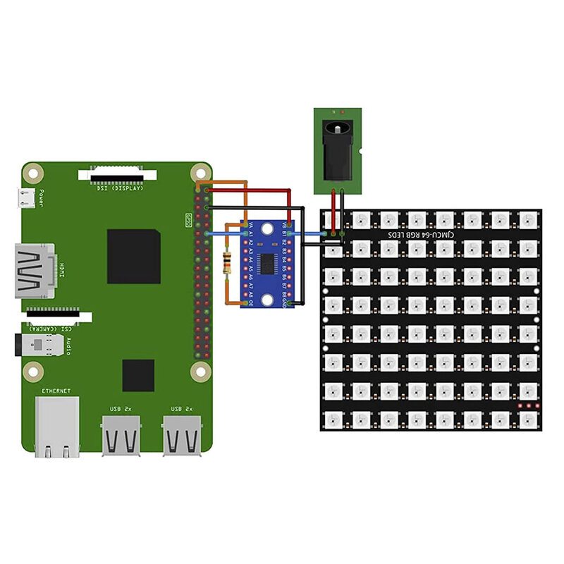 Modul CJMCU-8X8 Panel matriks LED 3 x U 64 cocok dengan Arduino dan untuk Raspberry Pi