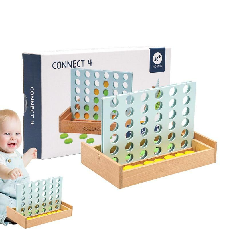 4 baris permainan klasik anak-anak menyenangkan, dapat dilipat tali atas 4 mainan anak-anak permainan papan 2 pemain dalam ruangan luar ruangan permainan edukatif keluarga