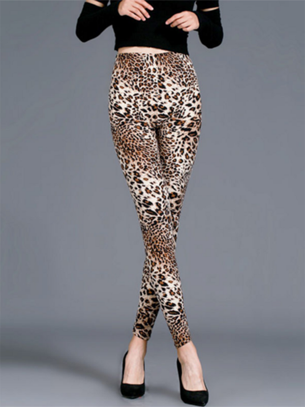 YSDNCHI-mallas con estampado de leopardo para mujer, Leggings deportivos de cintura alta, realce, Fitness