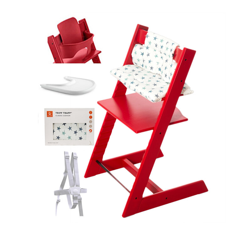 High Quality Adjustable Height Baby Sitting High Chair Solid Wood Feeding Food For Kids   High Chair
