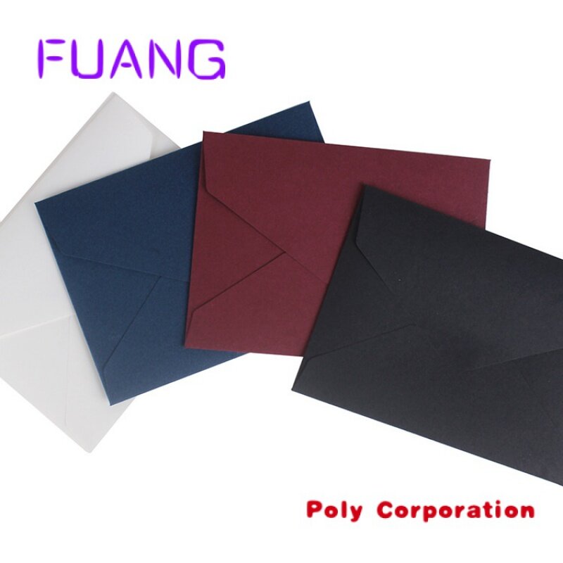 Custom  Black Invitation Paper Envelopes For Packaging custom envelope