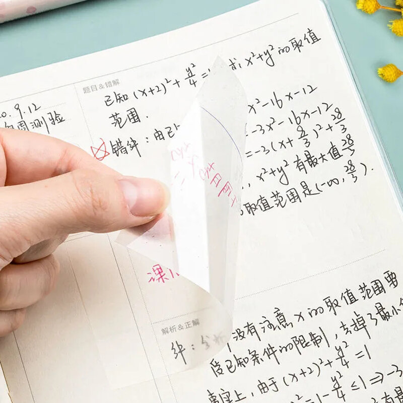50แผ่นโปร่งใส Sticky Notes กันน้ำ Memo Pad สติกเกอร์ Daily To Do List หมายเหตุกระดาษสำหรับสำนักงานนักเรียนเครื่องเขียน