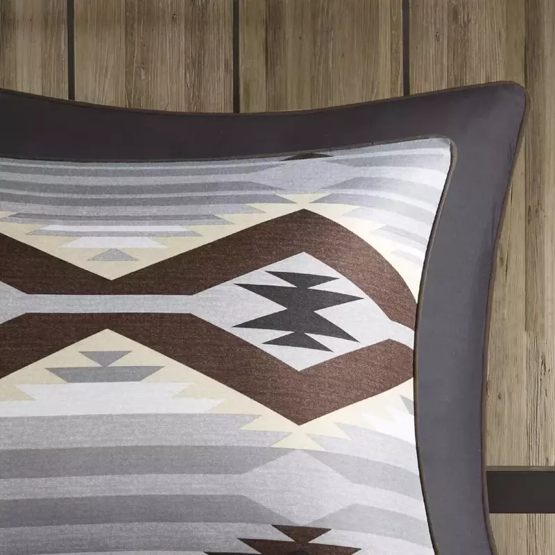 Комплект одеял-всесезонное пуховое альтернативное теплое постельное белье и подходящие шамы, большой размер королева, серый/коричневый