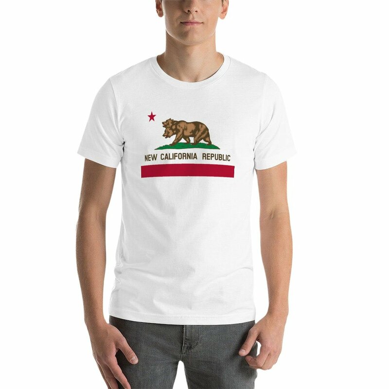 Nieuwe Nieuwe California Republiek Vlag T-Shirt Zomer Tops Custom T-Shirts Heren Effen T-Shirts