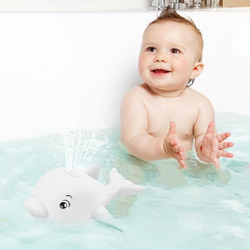 Baby Light vasca da bagno giocattolo induzione getto d'acqua palla Baby Shower giocattoli balena bagno acqua che gioca giocattoli elettrici