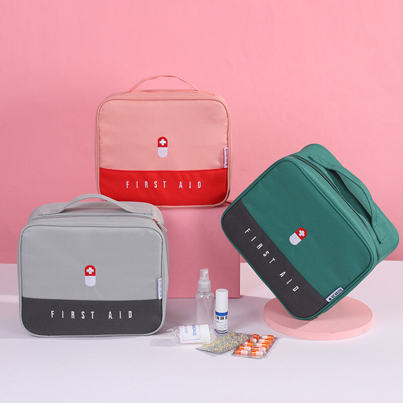 Mini bolsa de almacenamiento de medicina portátil, Kit de primeros auxilios de viaje, bolsas de medicina, organizador de Camping, bolsa de supervivencia de emergencia al aire libre, estuche de pastillas