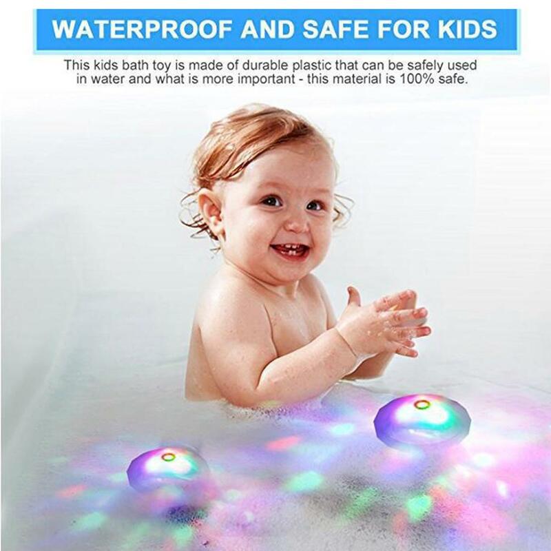 Luz de diamante para bañera de bebé, flotador colorido, proyección impermeable, luz nocturna, envío rápido