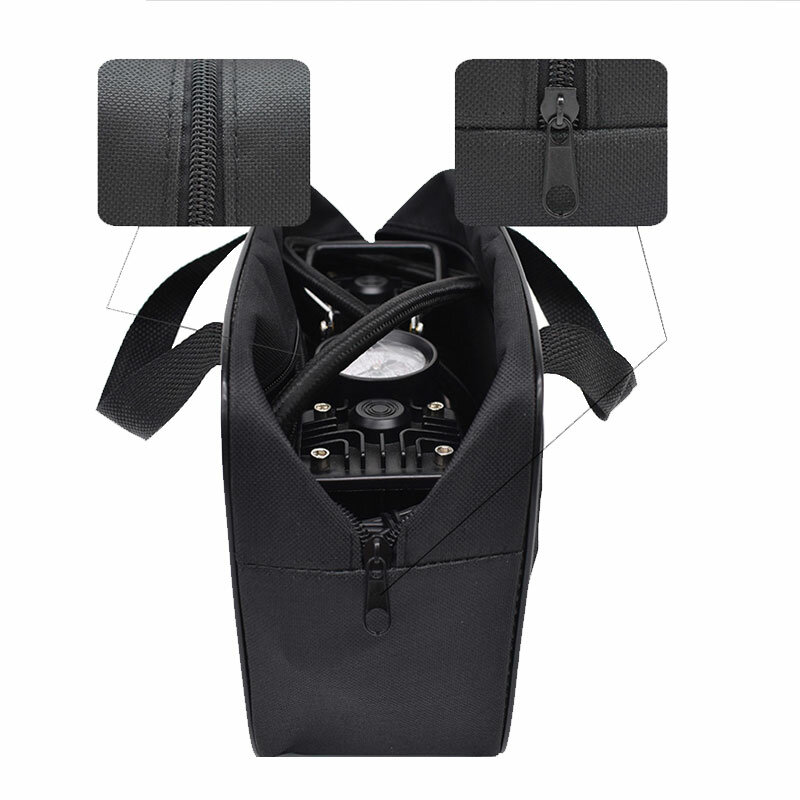 Czarna torba na organizery skrzynka z narzędziami do przechowywania torebka nylonowa do pompy sprężarka powietrza samochodowa automotive