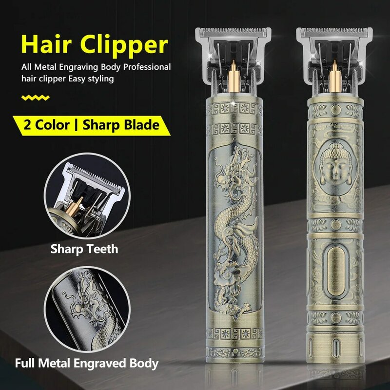 Retro T9 Original Haircutting Machine Set Jackets Trimmer Men's Electric Shaver Male Lence Pro Barber Shaver for Sensitive Areas