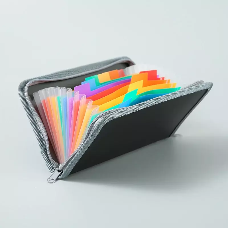 A6 tas Folder File penyimpan dokumen, warna-warni memperluas Folder perlengkapan mengikat kantor