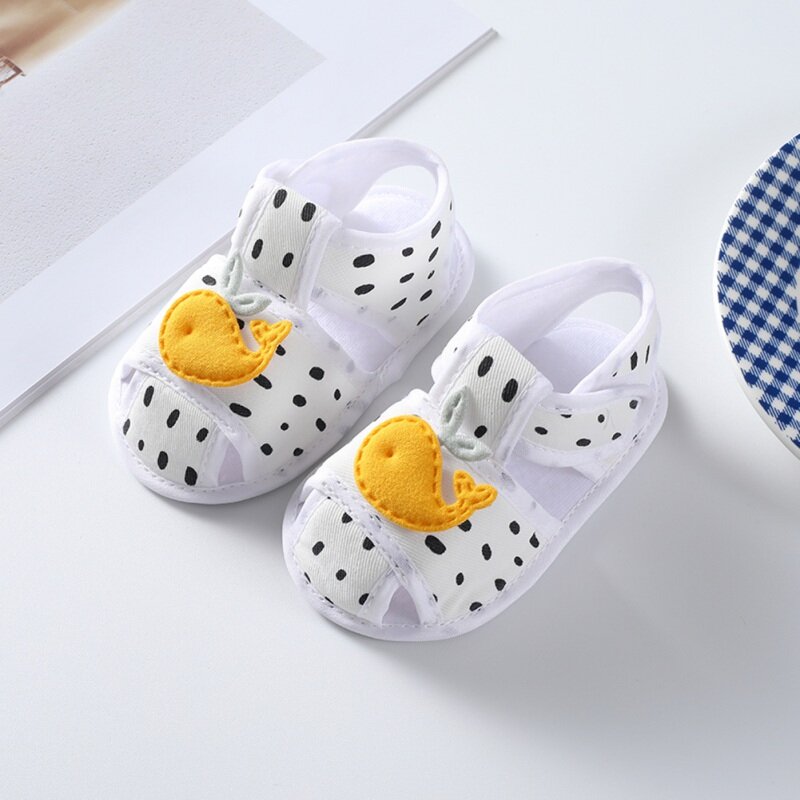 0-12M Newborn Baby Summer Sandals Kids Canvas Shoes Casual Soft Crib Shoes Toddler First Walkers Boys Girls Baby Sandals