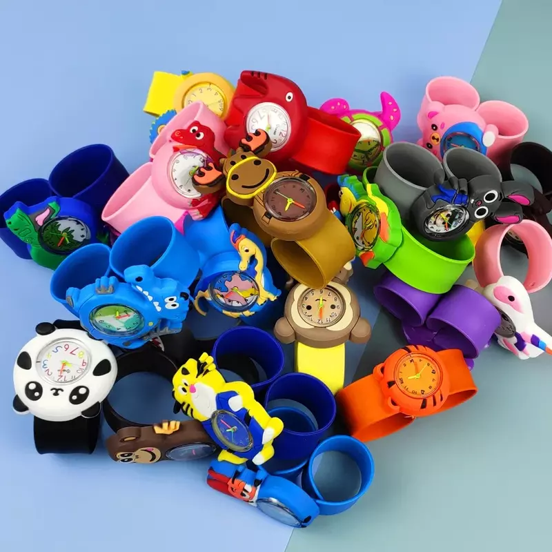 Часы Детские Мультяшные, детские игрушки для обучения времени, студенческие часы для мальчиков и девочек, часы с 24 динозаврами, подарок для детей