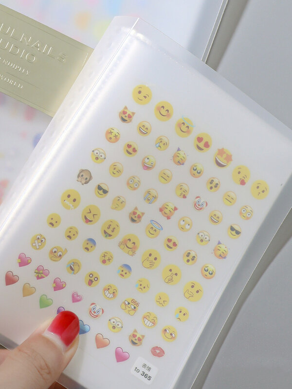40/80 Slots Nail Stickers Storage Book Empty Collection Book Collecting Decal Organizer Holder Display Notebook Manicure Tools