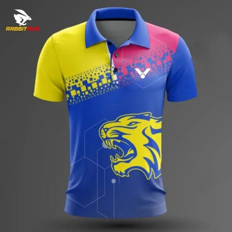 2024 Customize Summer cheap Badminton shirts Men's Sport Short-sleeved Polo Shirts Table Tennis Tshirt Running Men T-shirt