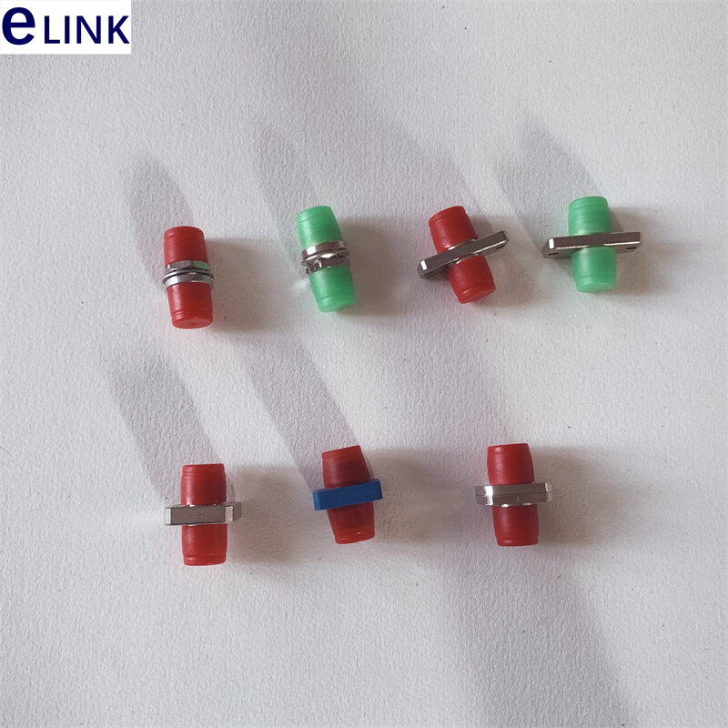 FC محول ألياف simplex SM ملليمتر APC معدن البلاستيك d نوع مربع أحمر أخضر ألياف ضوئية عالية الجودة موصل ftth مقرنة ELINK